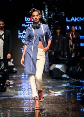 Model Sony Kaur on the runway