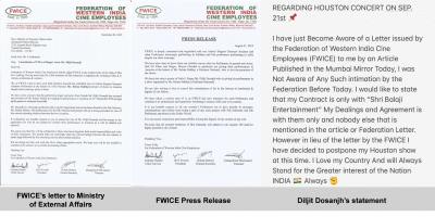 Singer-actor Diljit Dosanjh, who was scheduled to perform in the US on September 21 at a show promoted by Pakistani national Rehan Siddiqi, has been asked by the Federation of Western India Cine Employees (FWICE) to ÃƒÂƒÃ‚Â¢ÃƒÂ‚Ã‚Â€ÃƒÂ‚Ã‚Âœcancel his commitment in the interest of sentiments and dignity