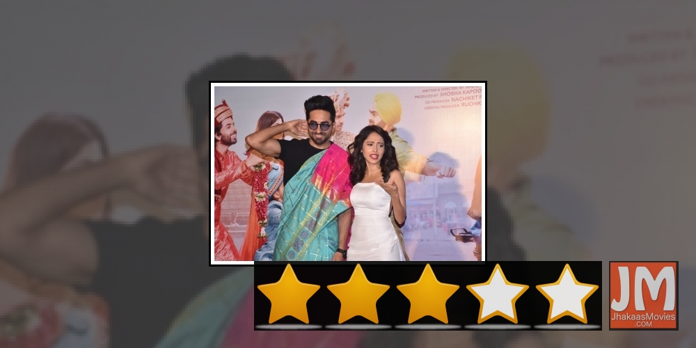 Mumbai: Actors Ayushmann Khurrana and Nushrat Bharucha at the trailer launch of her upcoming film