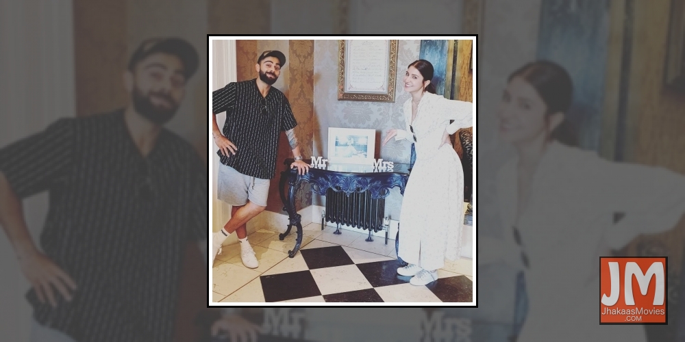 Indian skipper Virat Kohli caught up on some fun moments off field with his actress wife Anushka Sharma, ahead of team India's 2019 ICC Cricket World Cup clash with Sri Lanka.