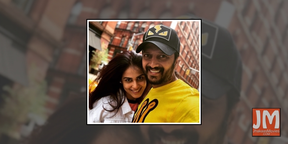 Actor Riteish Deshmukh shared a loved-up image with wife and actress Genelia from their vacation in New York, and says she is the sunshine of his life. Riteish posted a candid selfie with Genelia on Instagram, in which they are embracing each other and sm