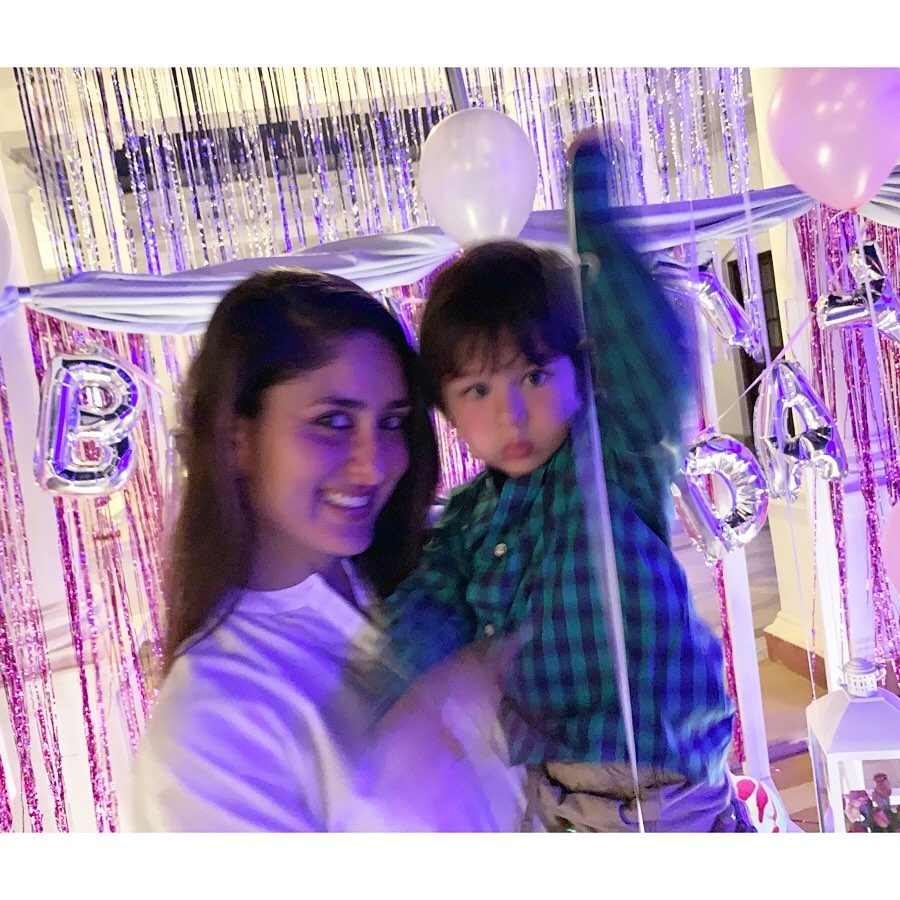 Bollywood star Kareena Kapoor cut the birthday cake on September 21. In a viral video, Kareena's husband Saif Ali Khan, son Taimur and sister Karisma Kapoor are among guests wishing the "Veere Di Wedding" actress.