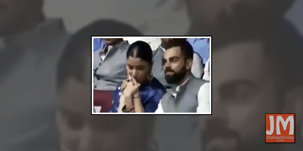 A soft kiss planted on India skipper Virat Kohli's hand by his actress wife Anushka Sharma has taken the Internet by storm. The two were present at the event where the Feroz Shah Kotla Stadium was rechristened after former Finance Minister Arun Jaitley a