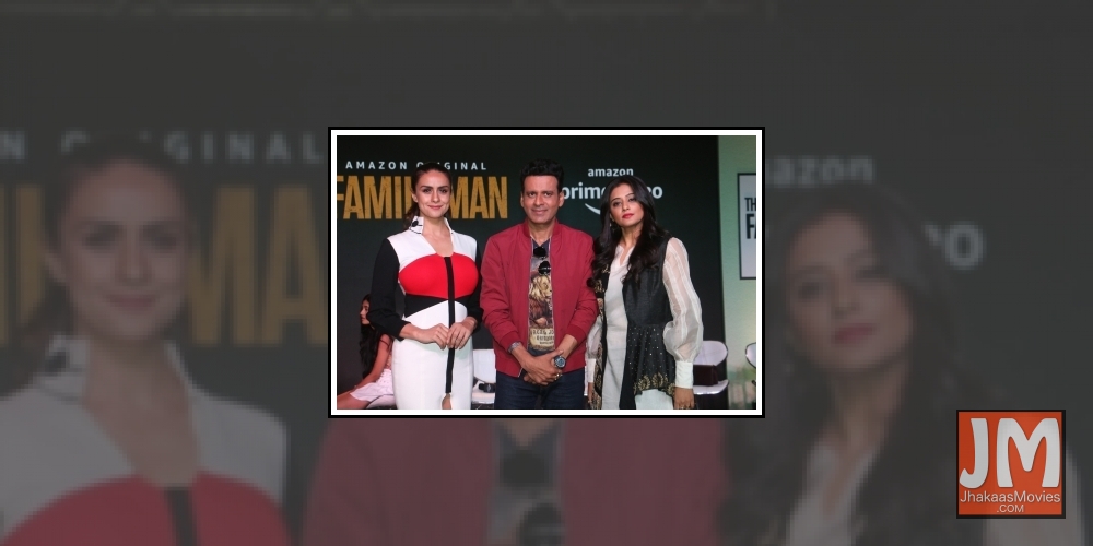 Mumbai: Actors Gul Panag, Manoj Bajpayee and Priyamani at the launch of their web series 