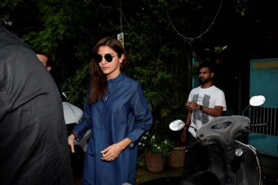 Mumbai: Actress Anushka Sharma seen at Mumbai