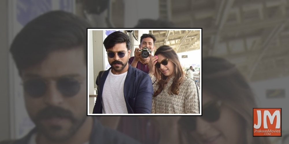 Actor Ram Charan with wife Upasana.