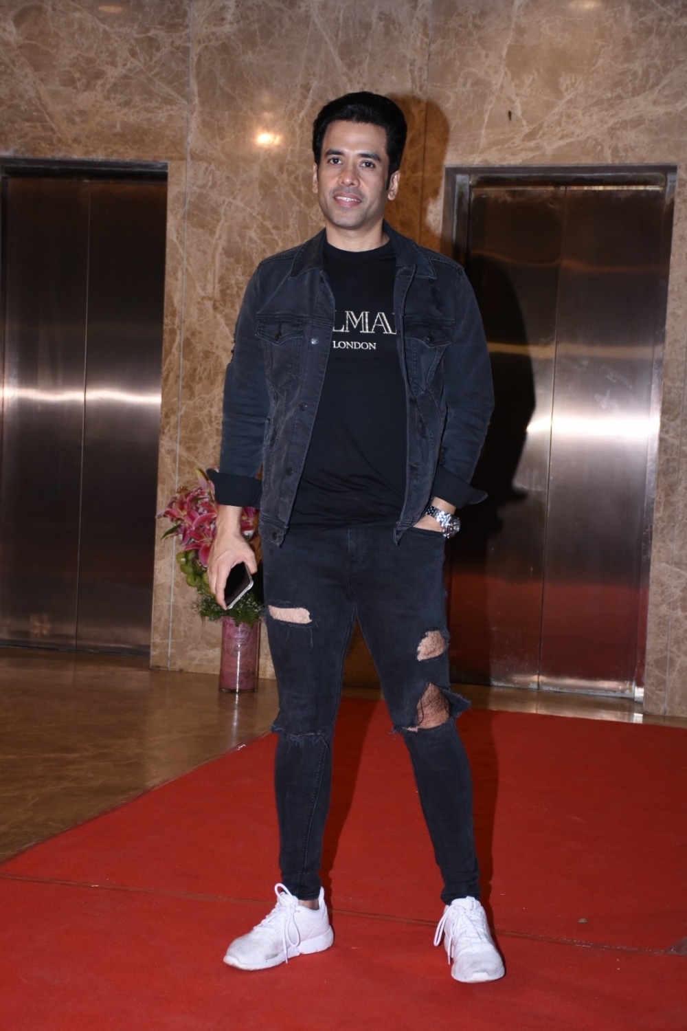 Mumbai: Actor Tusshar Kapoor at filmmaker Ramesh Taurani's Diwali bash in Mumbai on Oct 23, 2019. (Photo: IANS)