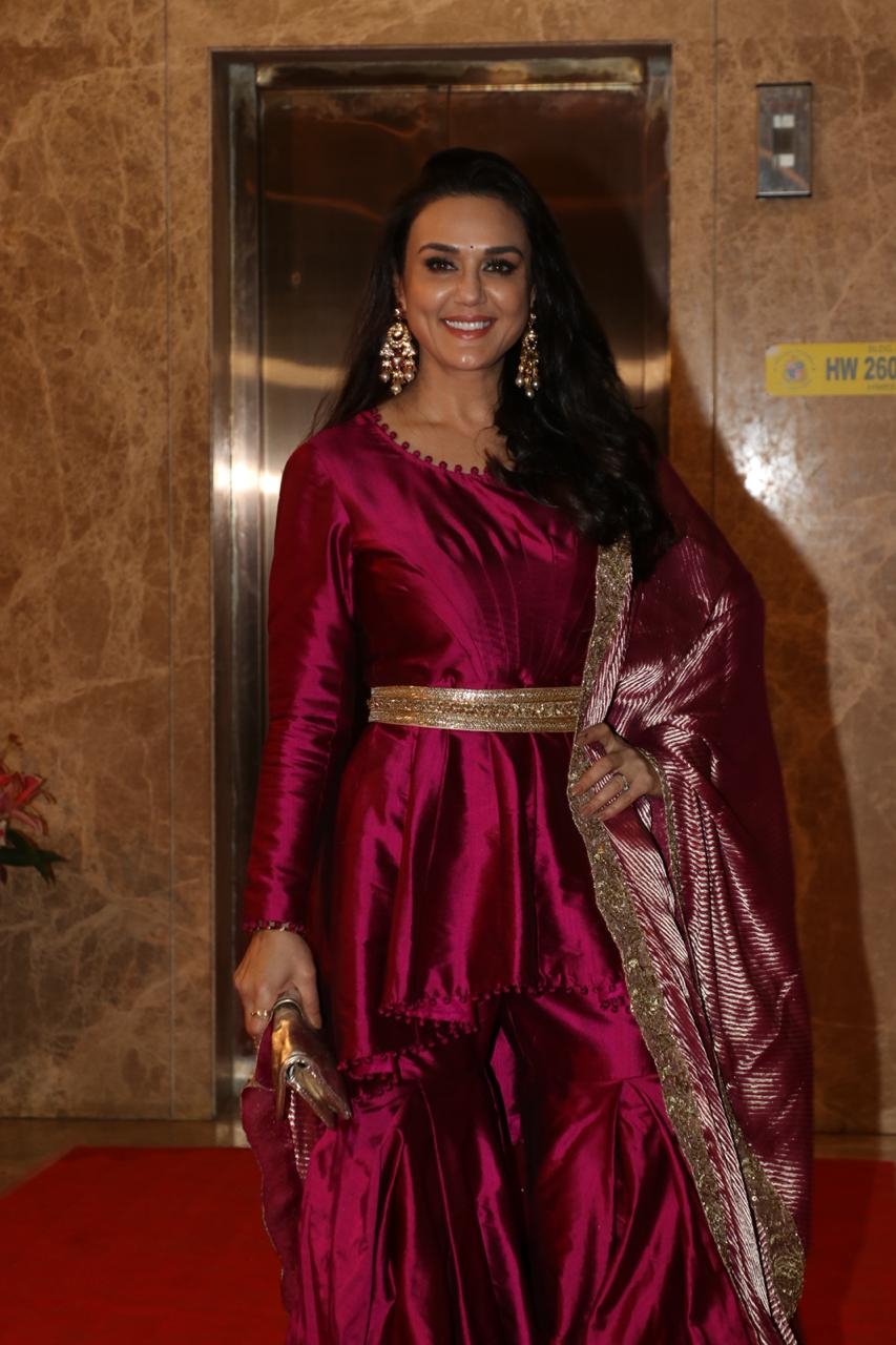 Mumbai: Actress Preity Zinta at filmmaker Ramesh Taurani's Diwali bash in Mumbai on Oct 23, 2019. (Photo: IANS)