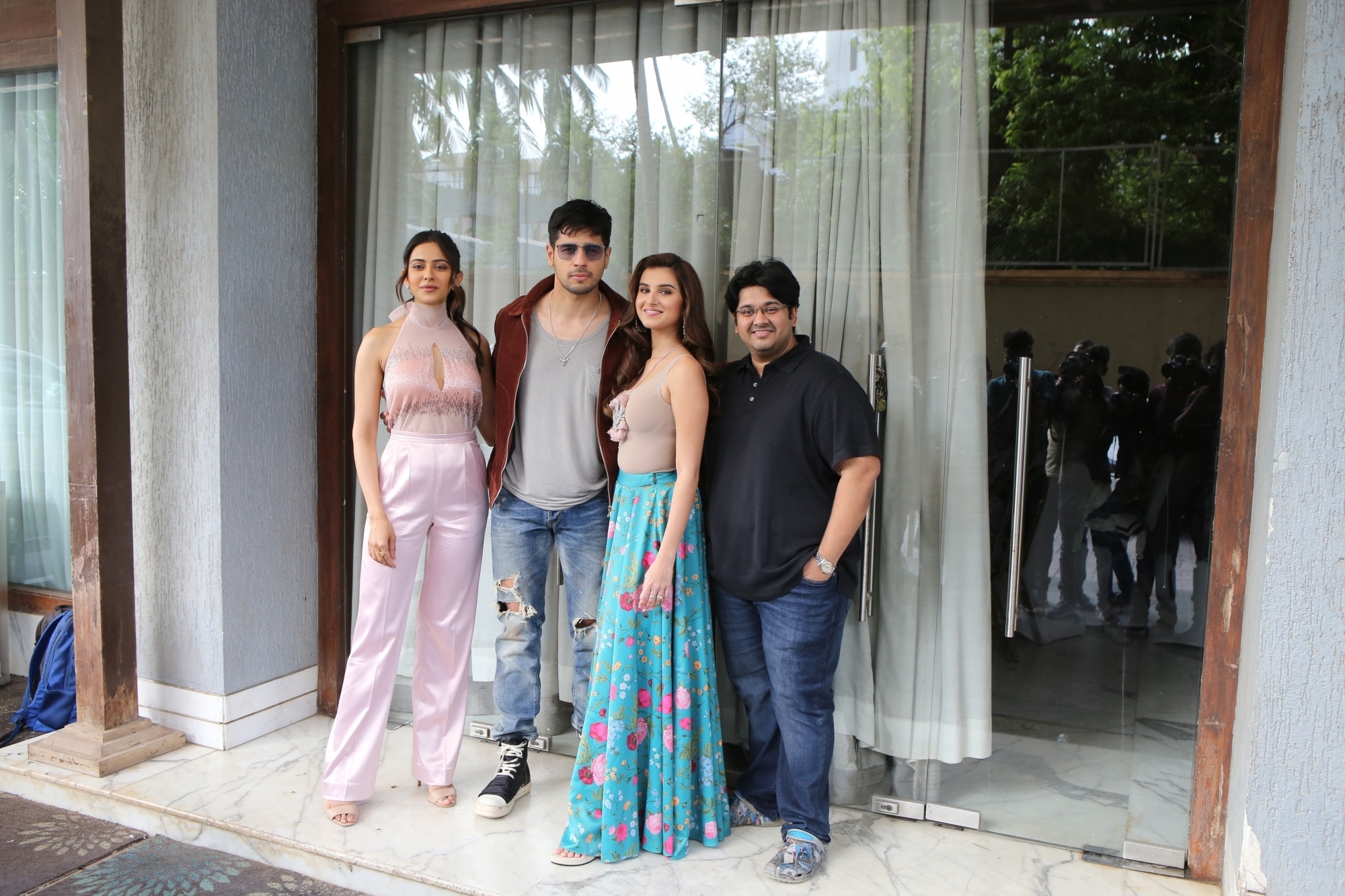 Mumbai: Actors Rakul Preet Singh, Sidharth Malhotra and Tara Sutaria during promotions of upcoming film "Marjaavaan" in Mumbai on Oct 31, 2019. (Photo: IANS)