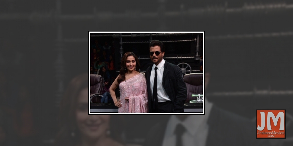 Mumbai: Actors Madhuri Dixit and Anil Kapoor during the promotion of their upcoming film