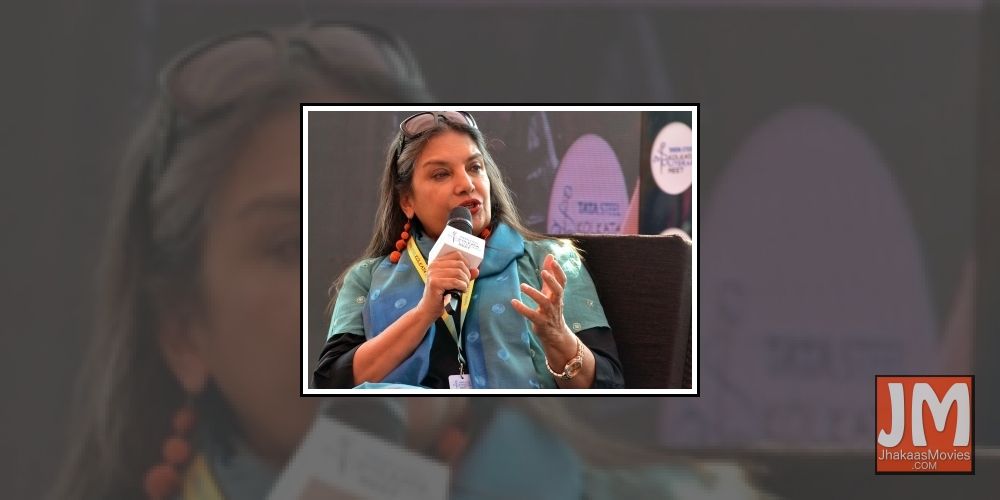 Kolkata: Actress Shabana Azmi addresses at the 8th Tata Steel Kolkata Literary Meet, on Jan 23, 2019.