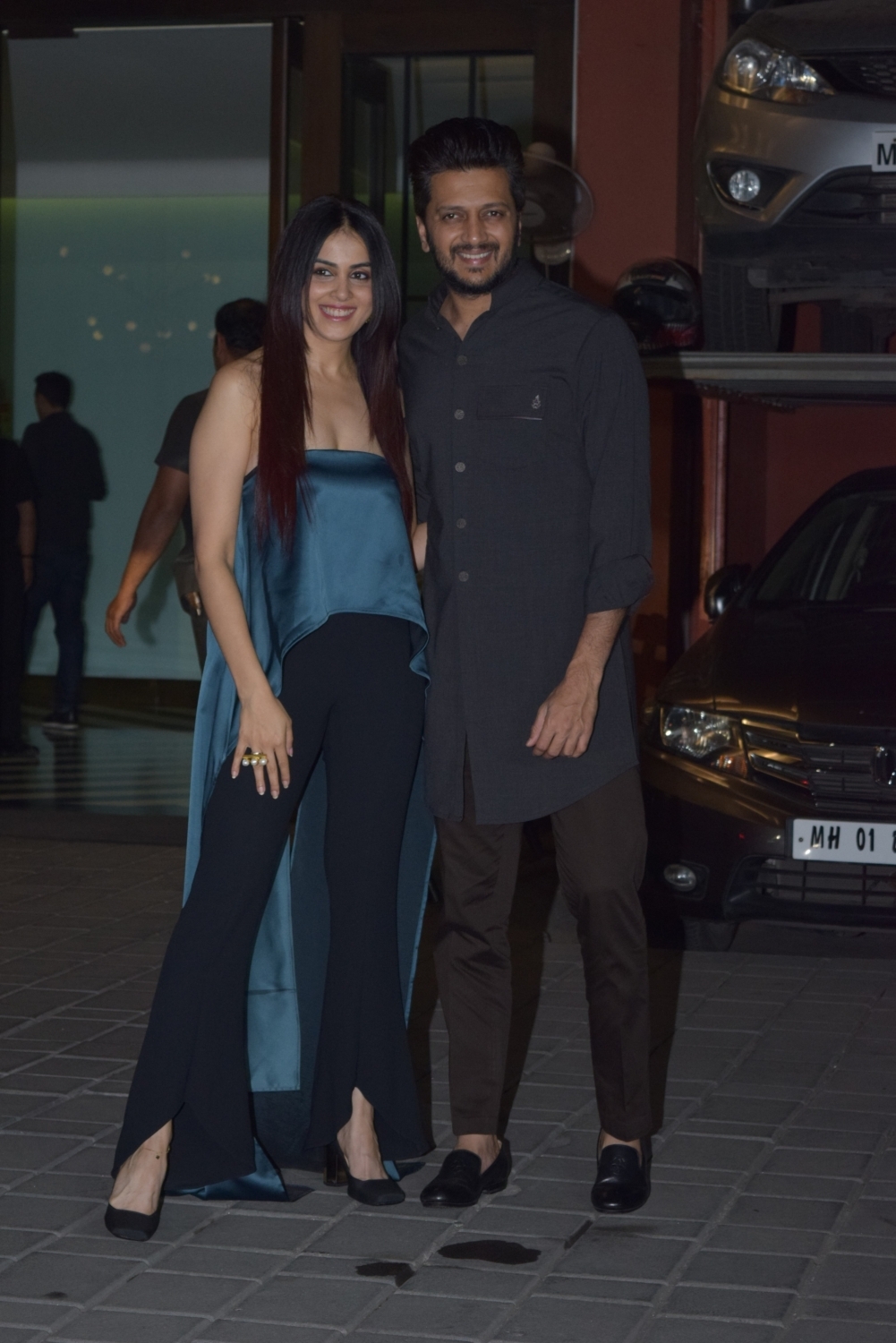 Mumbai: Actors Riteish Deshmukh and Genelia D'Souza at the wedding anniversary party of actor Aayush Sharma and his wife Arpita Khan in Mumbai on Nov 18, 2019. (Photo: IANS)