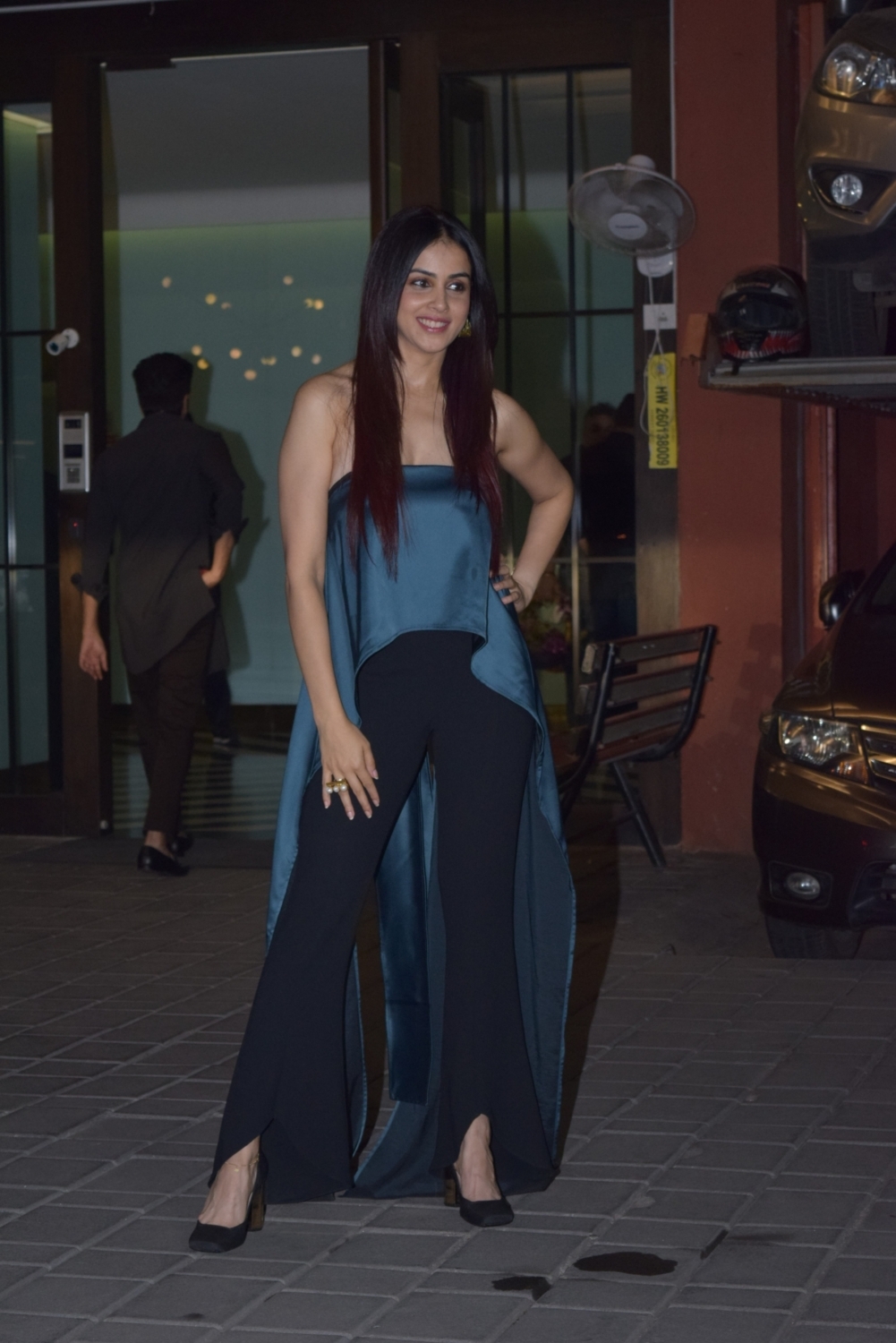 Mumbai: Actress Genelia D'Souza at the wedding anniversary party of actor Aayush Sharma and his wife Arpita Khan in Mumbai on Nov 18, 2019. (Photo: IANS)