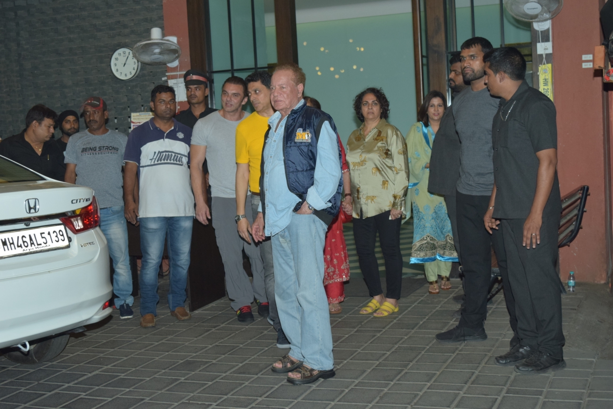 Mumbai: Writer Salim Khan with son Sohail Khan at the wedding anniversary party of his daughter Arpita Khan and son-in-law Aayush Sharma in Mumbai on Nov 18, 2019. (Photo: IANS)