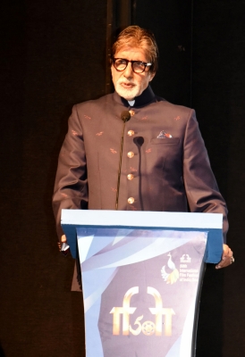 Panaji: Actor Amitabh Bachchan at the Dada Saheb Phalke Retrospective, during the 50th International Film Festival of India (IFFI-2019) in Panaji, Goa on Nov 21, 2019. (Photo: IANS/PIB)