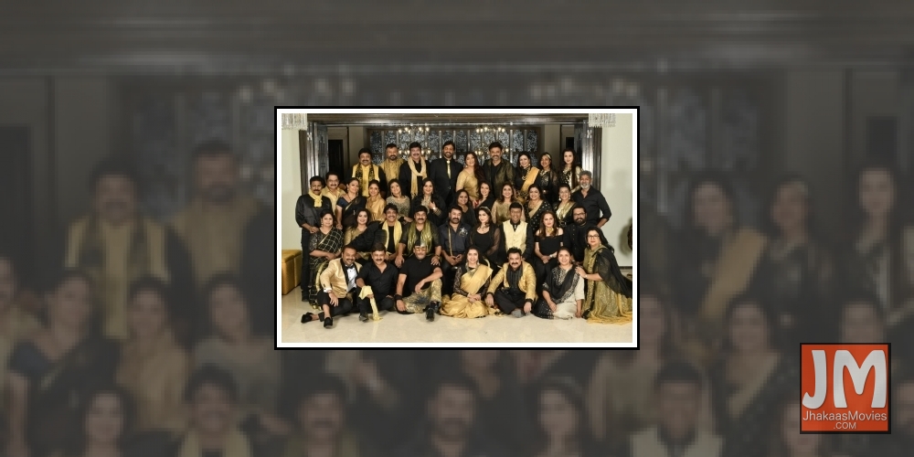 A photograph featuring south's top actors such as Chiranjeevi, Mohan Lal and Daggubati Venkatesh among many others, who ruled the roost in the 1980s, popularly called the 