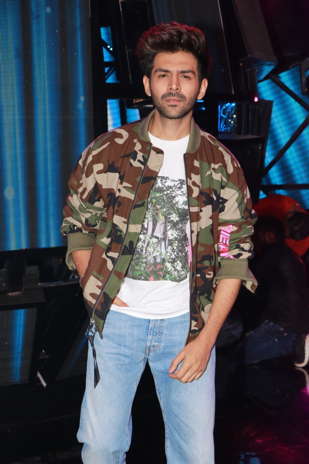 Mumbai: Actor Kartik Aaryan at the promotions of upcoming film “Pati, Patni Aur Woh” on the sets of reality TV show "Indian Idol 11" in  Mumbai on Nov 25, 2019. (Photo: IANS)