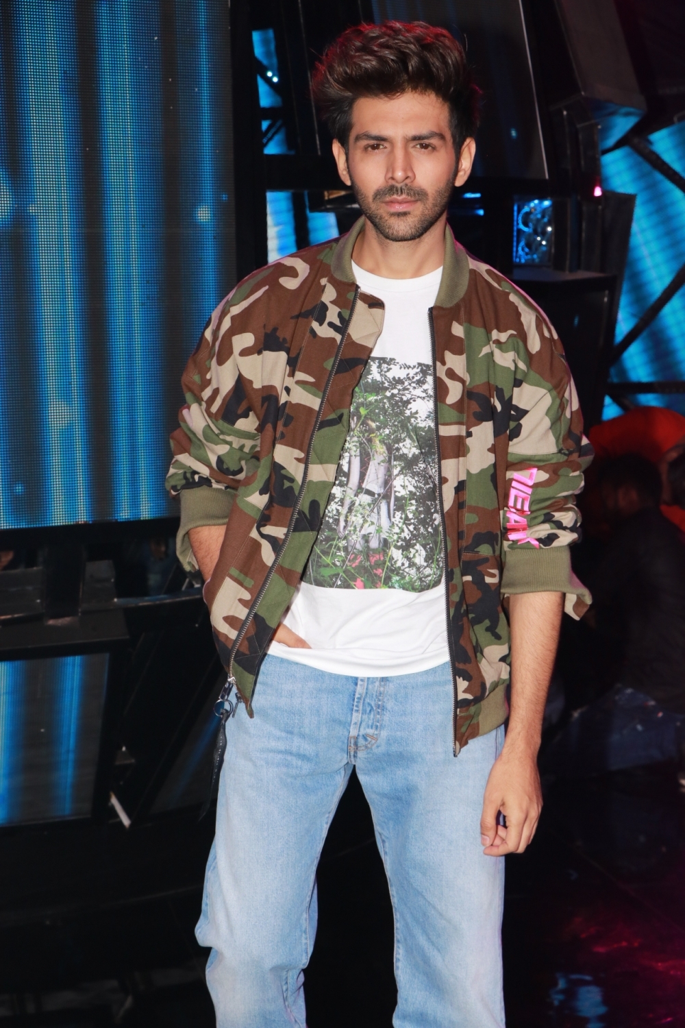 Mumbai: Actor Kartik Aaryan at the promotions of upcoming film “Pati, Patni Aur Woh” on the sets of reality TV show "Indian Idol 11" in  Mumbai on Nov 25, 2019. (Photo: IANS)