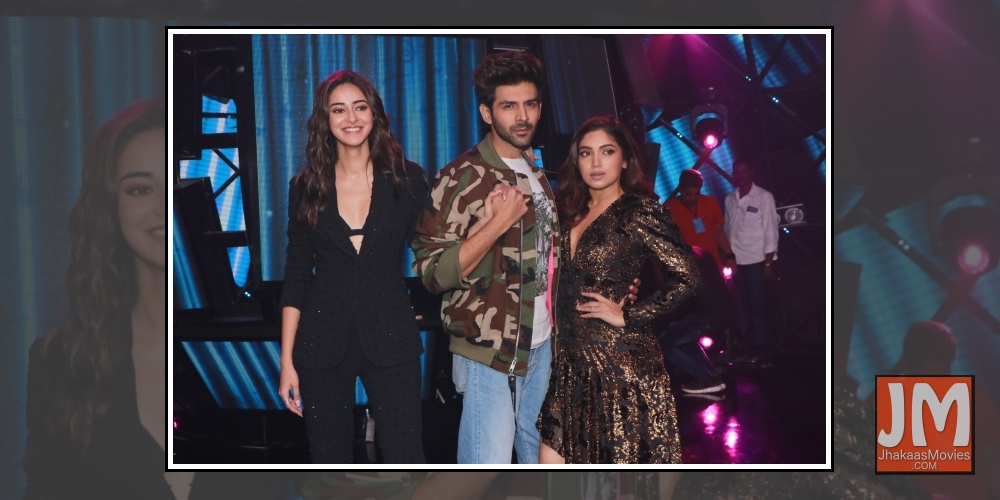 Actors Ananya Panday, Kartik Aaryan and Bhumi Pednekar
