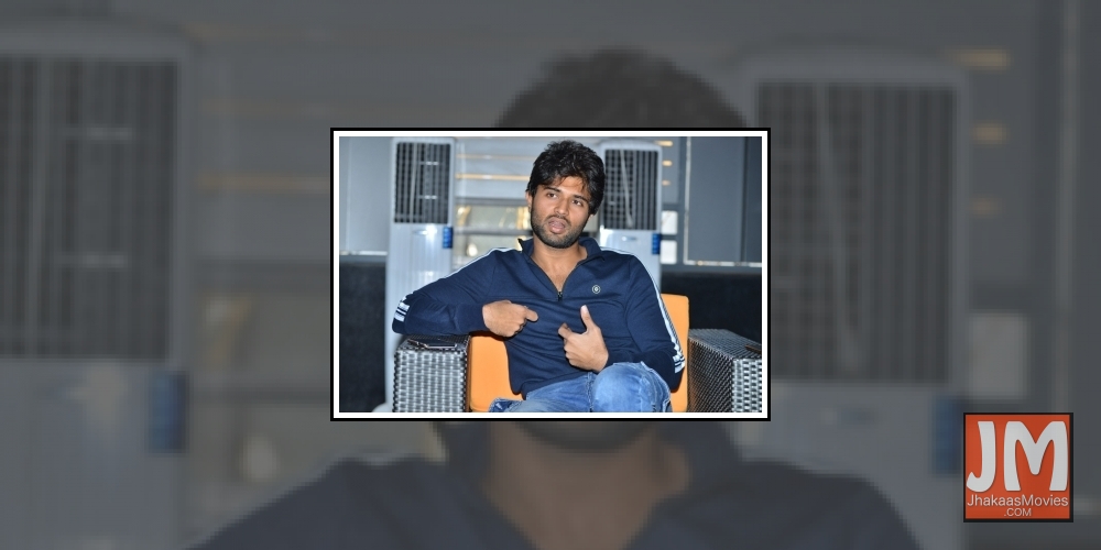 Hyderabad: Actor Vijay Deverakonda during a interview in Hyderabad.