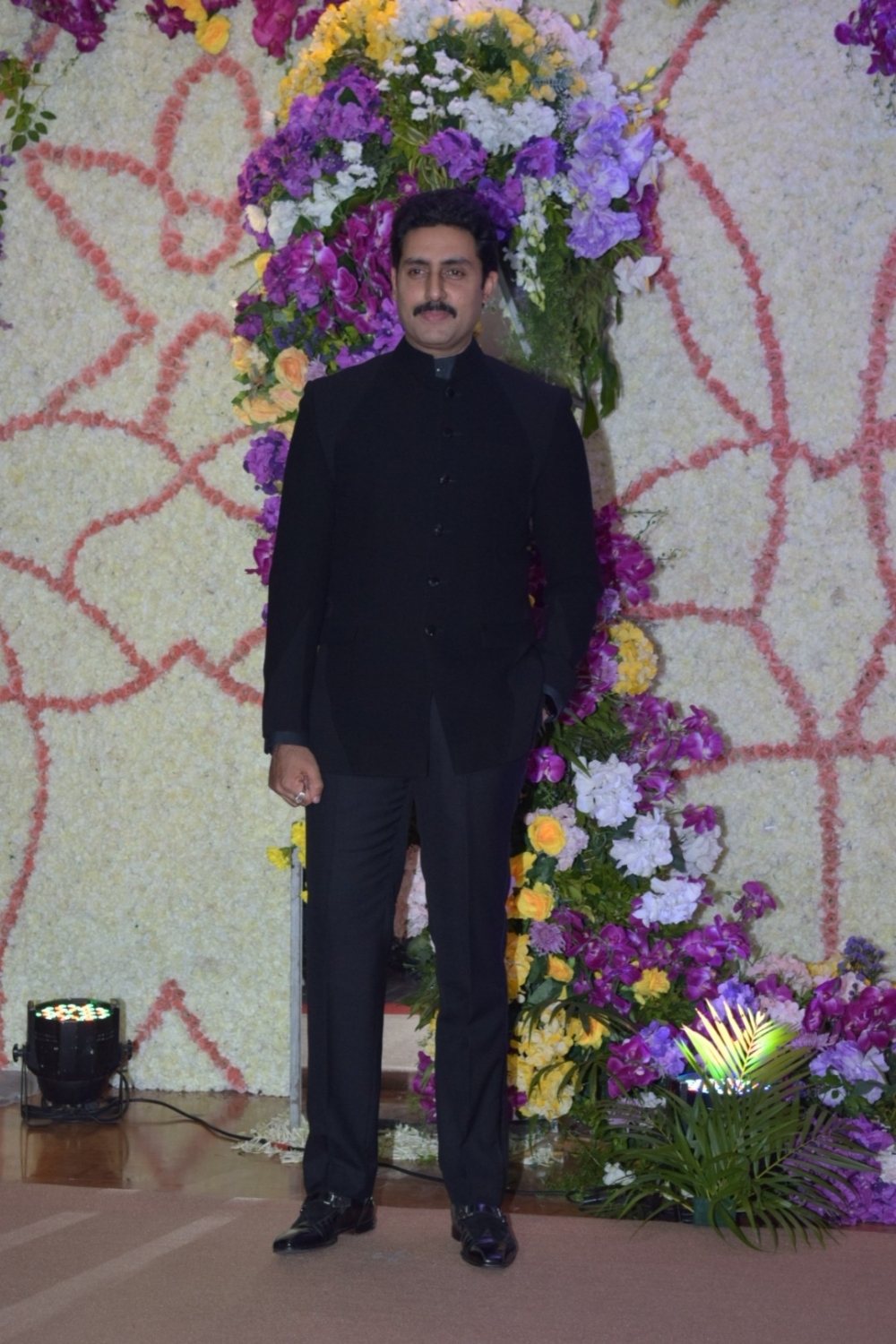 Mumbai: Actor Abhishek Bachchan at the wedding reception of filmmaker Sooraj Barjatya's son Devaansh Barjatya in Mumbai on Nov 29, 2019. (Photo: IANS)