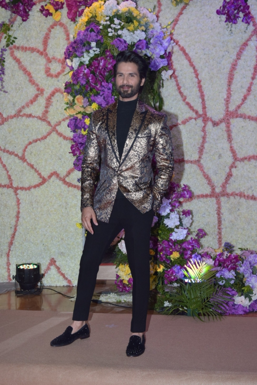 Mumbai: Actor Shahid Kapoor at the wedding reception of filmmaker Sooraj Barjatya's son Devaansh Barjatya in Mumbai on Nov 29, 2019. (Photo: IANS)
