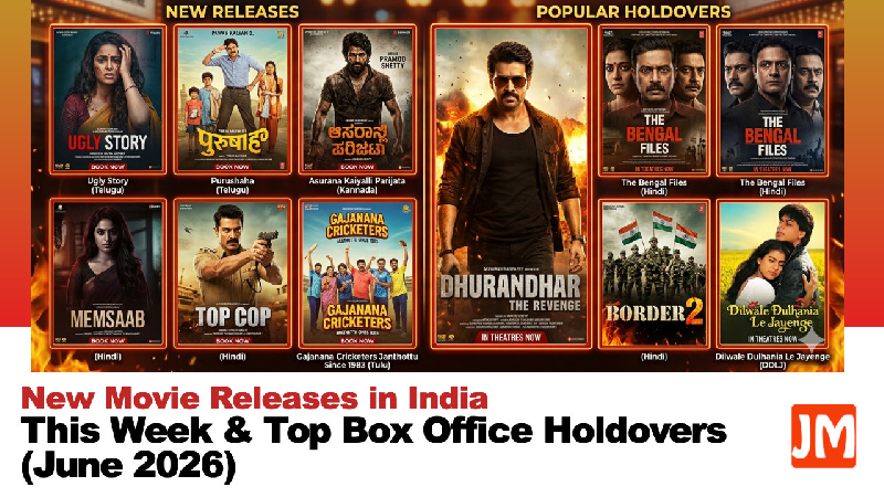 New Movie Releases in India This Week & Top Box Office Holdovers (June 1-7, 2026) New Movie Releases in India This Week & Top Box Office Holdovers (June 1-7, 2026)