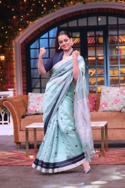 Actress Kangana Ranaut on the sets of 