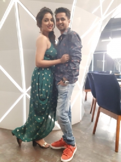 Actors Rupali Bhosle and Ankit Magare.