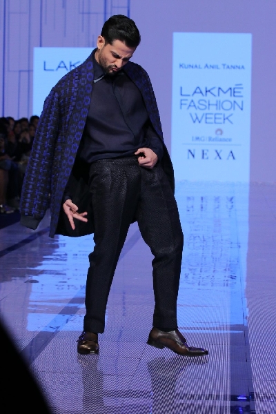 Mumbai: Actor Kunal Khemu walks the ramp showcasing the creation of fashion designer Kunal Anil Tanna at the Lakme Fashion Week Summer/Resort 2020 grand finale, in Mumbai on Feb 16, 2020. (Photo: IANS)