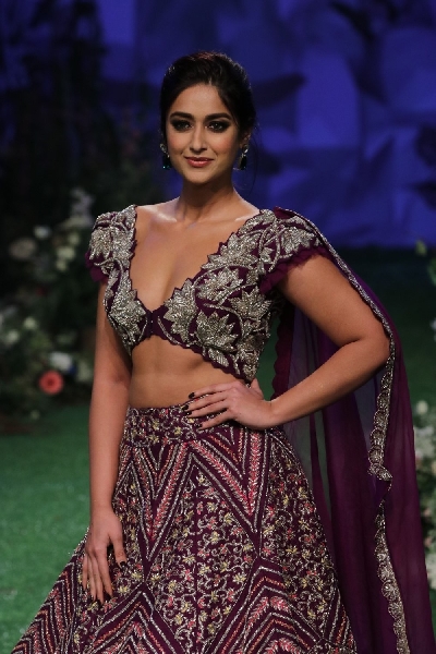 Mumbai: Actress Athiya Shetty walks the ramp on Day 6 of the Lakme Fashion Week Summer/Resort 2020, in Mumbai on Feb 16, 2020. (Photo: IANS)