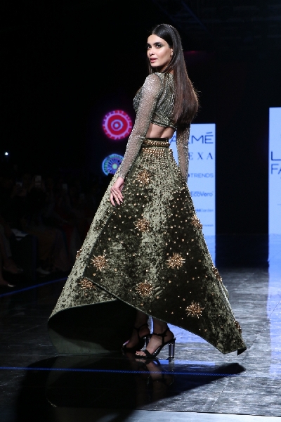 Mumbai: Actress Diana Penty walks the ramp for fashion designers Shivan & Narresh on Day 4 of the Lakme Fashion Week Summer/Resort 2020, in Mumbai on Feb 14, 2020. (Photo: IANS)