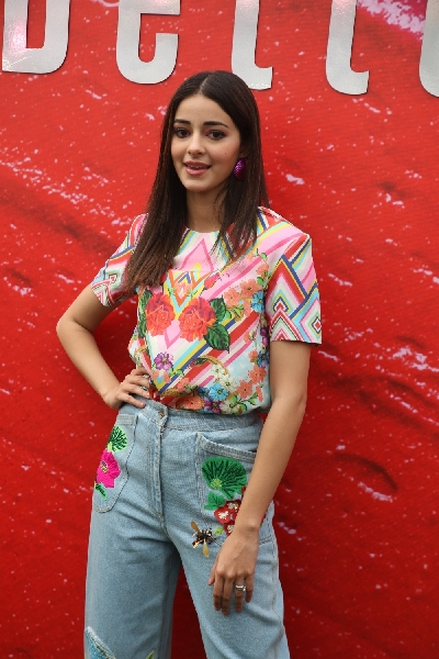 Mumbai: Actress  Ananya Panday  discussion with  fashion designer  Anaita Shroff on the Lakme Fashion Week Summer/Resort 2020, in Mumbai on Feb 12, 2020. (Photo: IANS)