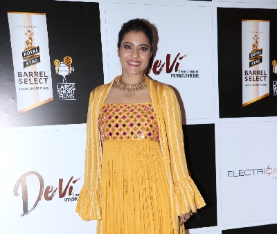 Mumbai: Actress Kajol Devgn at the screening of her upcoming short film "Devi" in Mumbai on March 2, 2020. (Photo: IANS)