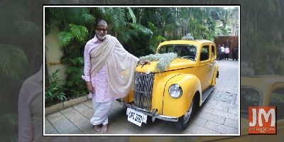 'Speechless' Big B poses with new vintage car