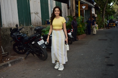 Mumbai: Actress Nushrat Bharucha seen at Mumbai's Juhu on March 8, 2020. (Photo: IANS)