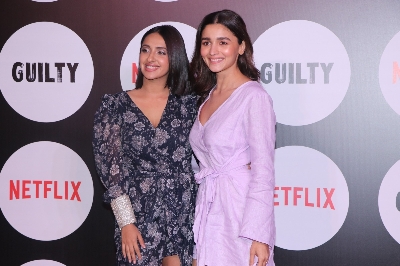 Mumbai: Actors Akansha Ranjan and Alia Bhatt at the screening of the upcoming web film "Guilty" in Mumbai on March 4, 2020. (Photo: IANS)