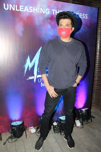 Mumbai: Actor Anil Kapoor wearing mask at the film "Malang" success party at Juhu, in Mumbai on March 12, 2020. (Photo: IANS)