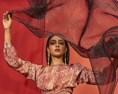 Radhika Apte for Ritu Kumar.