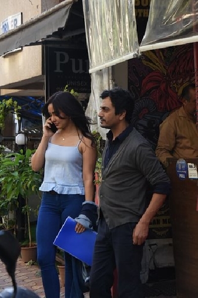 Mumbai: Actors Nawazuddin Siddiqui and Neha Sharma seen at Versova in Mumbai on March 16, 2020. (Photo: IANS)