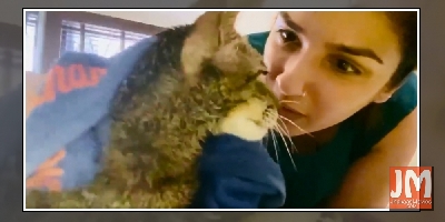 Raveena Tandon's  cat says 