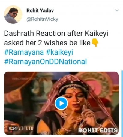 Ramayan memes on Twitter.