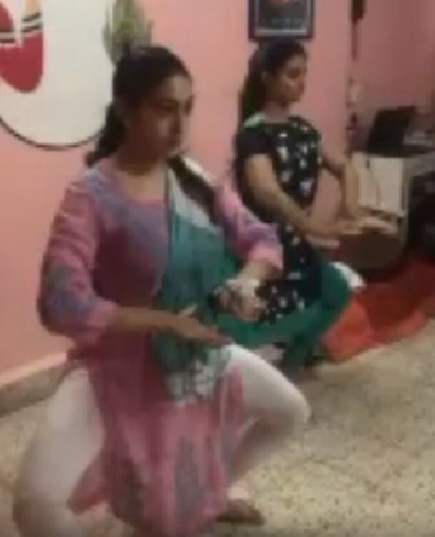 Sara Ali Khan performing odissi dance.