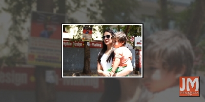 Taimur makes 'pasta' necklace for mom Kareena