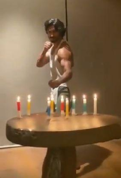 Vidyut Jammwal uses ancient martial art to light and put out his candles.