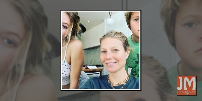 Gwyneth Paltrow gets 'moral support' from kids while working from home