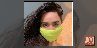 Soundarya Sharma turns T-shirt into mask