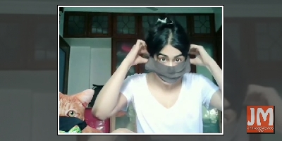 Adah Sharma gives tutorial on how to masks at home