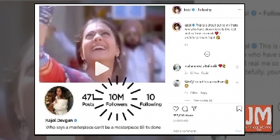 Kajol crosses 10-million mark on Insta, thanks fans the 'K3G' way