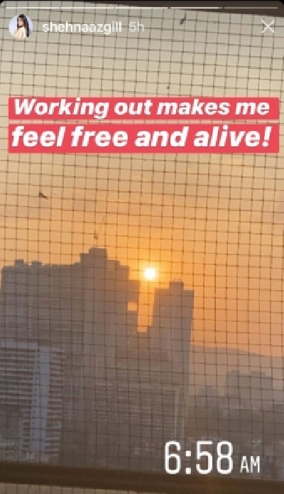 This is how Shehnaaz Gill feels after working out.